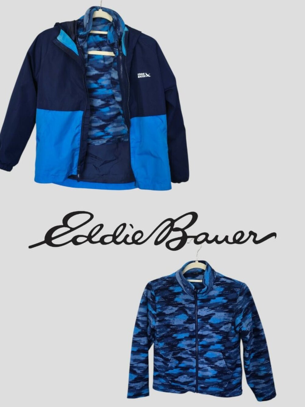 Eddie Bauer Lone Peak 3 in 1 Snow Hoodie Winter Coat Jacket Boys Medium 10-12